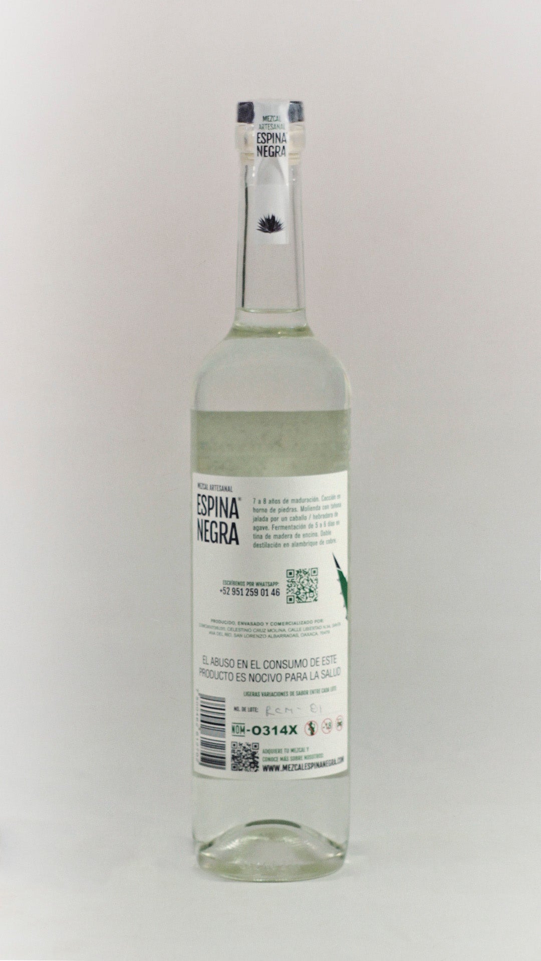 Mezcal Artesanal Espina Negra Espadin 750 ml 42°