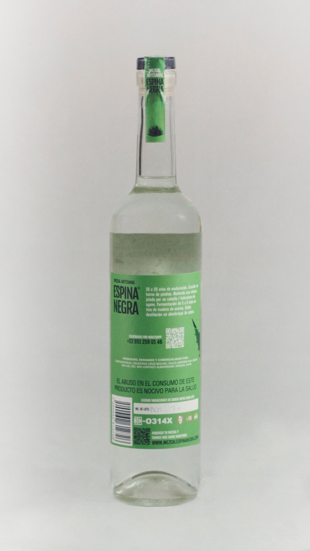 Mezcal Artesanal Espina Negra Tepeztate 750 ml 45°