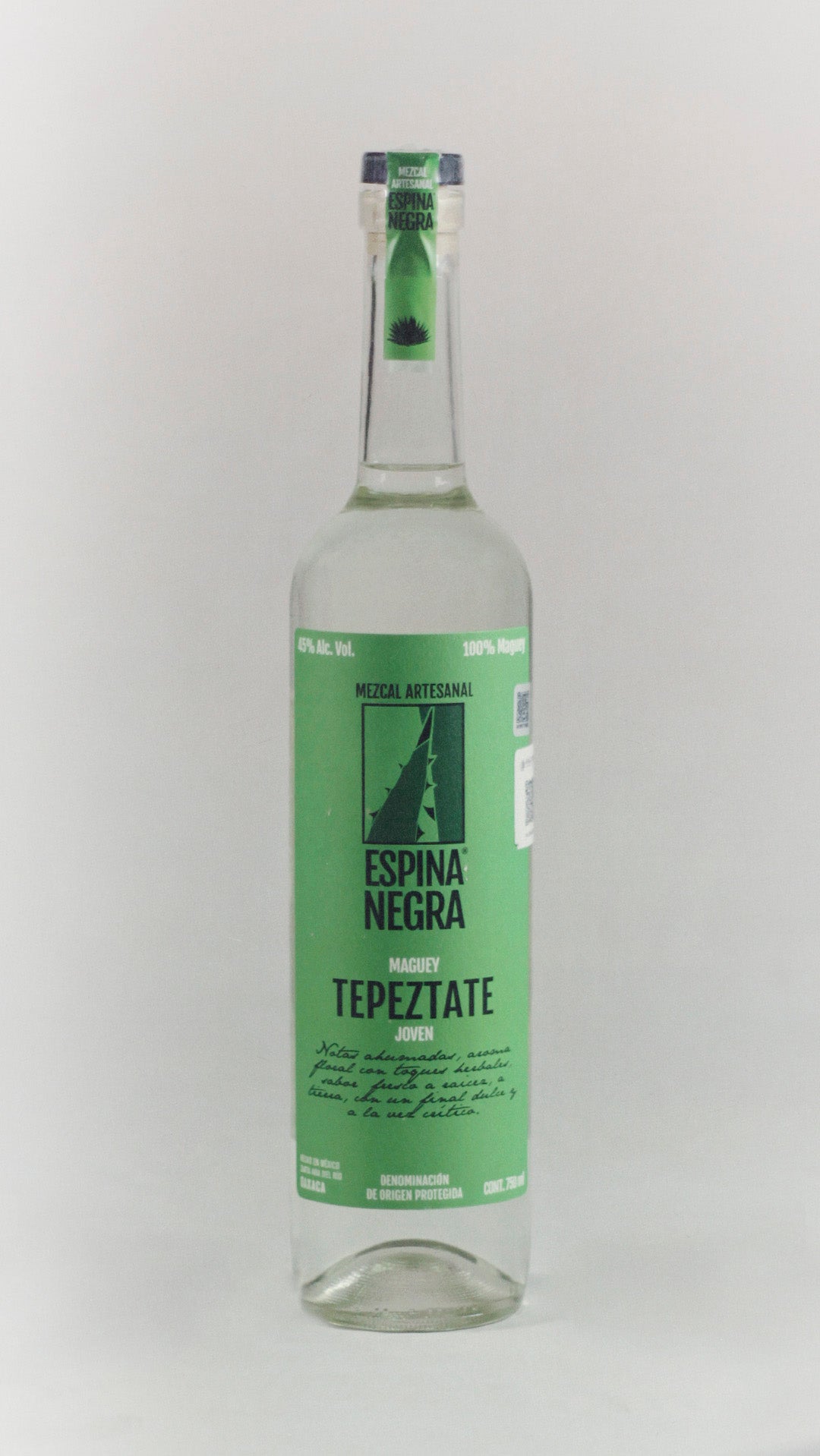 Mezcal Artesanal Espina Negra Tepeztate 750 ml 45°